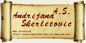 Andrijana Skerletović vizit kartica